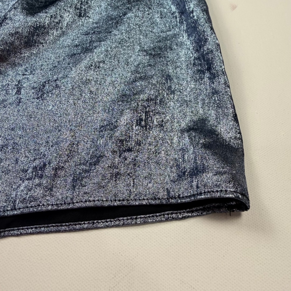 White House Black Market Halter Top Women 10 Silver‎ Excellent Metallic Pleated - Picture 3 of 10